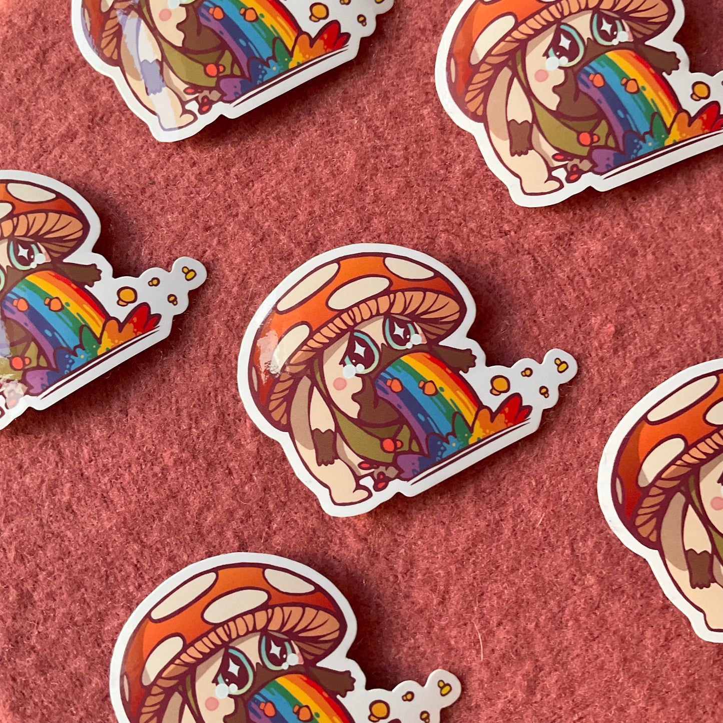 Rainbow Mushroom Sticker