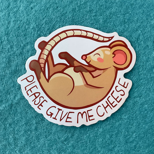 Please Give Me Cheese Sticker