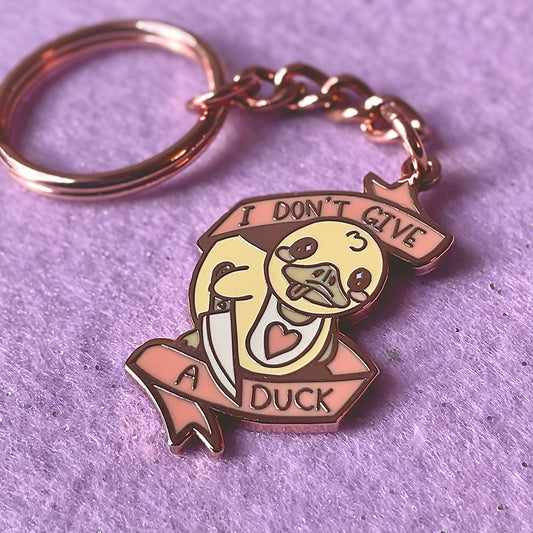 I Don't Give a Duck Keychain